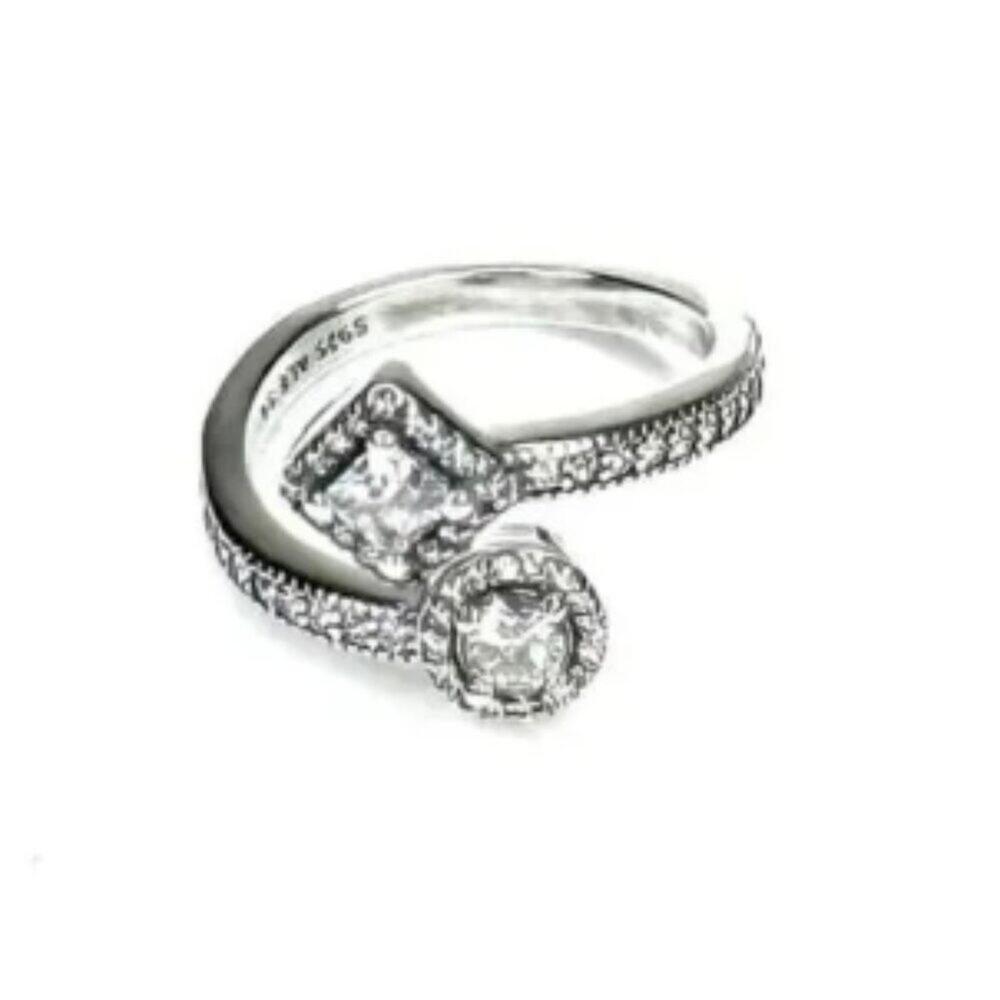 Pandora Square & Circle Open Ring - image 1